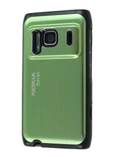 Brushed Aluminium Case for Nokia N8 - Lime Green