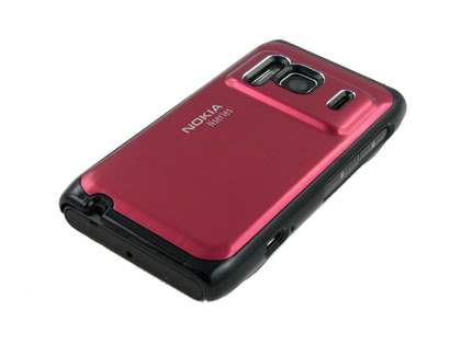 Brushed Aluminium Case for Nokia N8 - Burgundy Red
