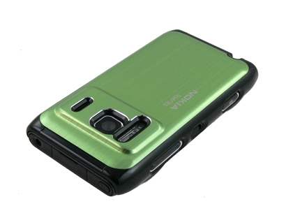 Brushed Aluminium Case for Nokia N8 - Lime Green