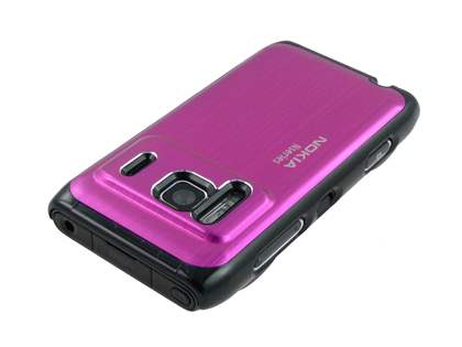 Brushed Aluminium Case for Nokia N8 - Hot Pink