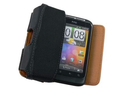 HTC Wildfire S Synthetic Leather Belt Pouch (Naked Phone Only)