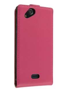 Sony Ericsson XPERIA Arc/Arc S Slim Synthetic Leather Flip Case - Pink