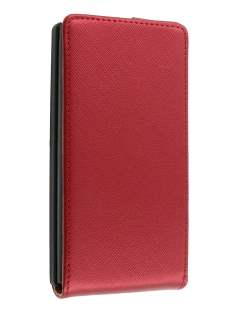 Synthetic Leather Flip Case for Nokia N9 - Red