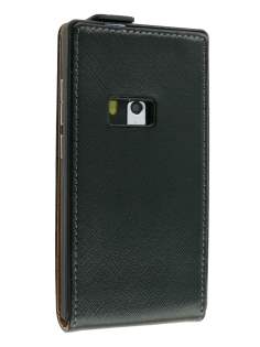 Synthetic Leather Flip Case for Nokia N9 - Black