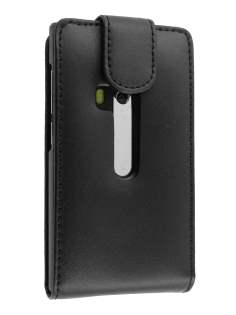 Genuine Leather Flip Case for Nokia N9 - Black