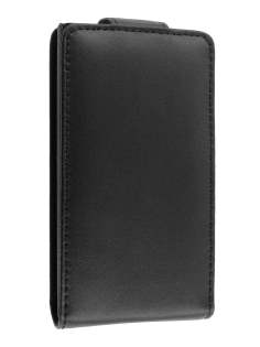 Genuine Leather Flip Case for Nokia N9 - Black