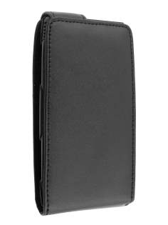 Genuine Leather Flip Case for Nokia X7 - Black