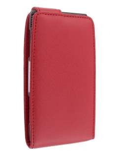 Genuine Leather Flip Case for Nokia X7 - Red