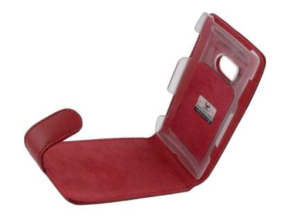 Genuine Leather Flip Case for Nokia X7 - Red