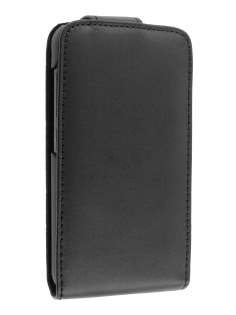 Genuine Leather Flip Case for LG Optimus Black P970 - Black