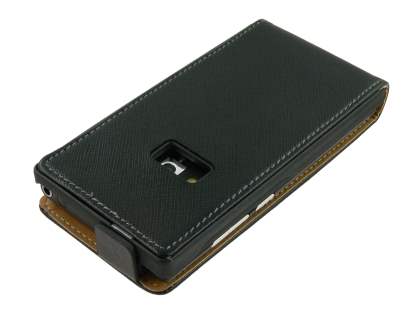 Synthetic Leather Flip Case for Nokia N9 - Black