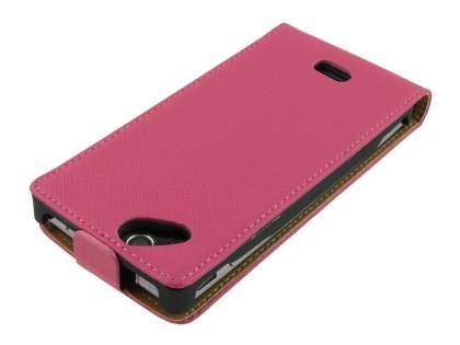 Sony Ericsson XPERIA Arc/Arc S Slim Synthetic Leather Flip Case - Pink