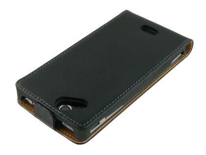 Synthetic Leather Flip Case for Sony Ericsson XPERIA Arc/Arc S - Classic Black