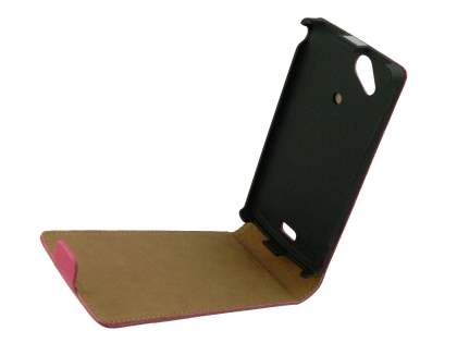 Sony Ericsson XPERIA Arc/Arc S Slim Synthetic Leather Flip Case - Pink