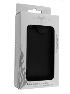 Genuine Leather Flip Case for LG Optimus Black P970 - Black