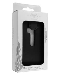 Genuine Leather Flip Case for Nokia N9 - Black