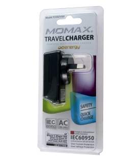 MOMAX Travel 1A AC Apple 30-pin Charger - Black
