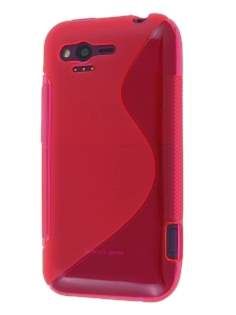 Wave Case for HTC Rhyme - Frosted Red
