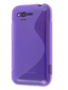 Wave Case for HTC Rhyme - Frosted Purple/Purple
