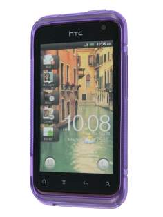 Wave Case for HTC Rhyme - Frosted Purple/Purple