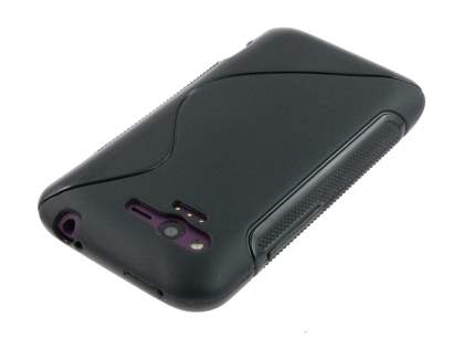 Wave Case for HTC Rhyme - Frosted Black/Black