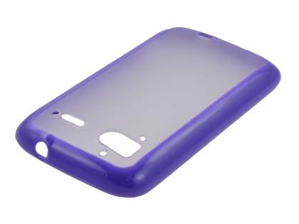 HTC Sensation Dual-Design Case - Purple/Frosted Clear