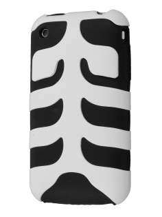 Two Piece Back Case for iPhone 3G/3GS - White/Black Dual-Design Case