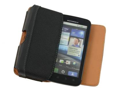 Motorola ATRIX 4G MB860 Synthetic Leather Belt Pouch - Black