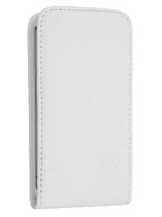 Synthetic Leather Flip Case for iPhone 4S/4 - White