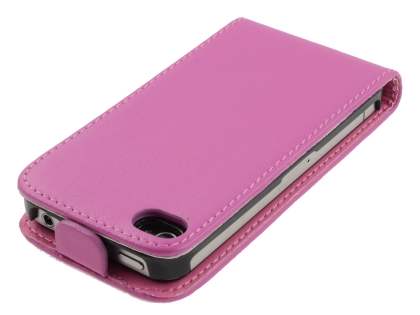 Synthetic Leather Flip Case for iPhone 4S/4 - Pink