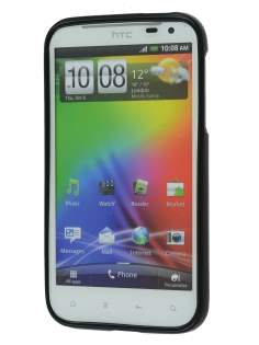 KingOK HTC Sensation XL Frosted TPU Case plus Screen Protector - Classic Black