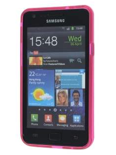 Retro Checkered-Pattern TPU Case for I9100 Galaxy S2 - Hot Pink
