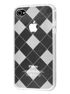 Retro Checkered-Pattern TPU Case for iPhone 4S - Clear Retro Checkered-Pattern TPU Case for iPhone 4S - Clear