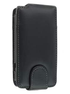 Synthetic Leather Flip Case for Nokia N8 - Black