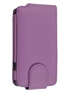 Synthetic Leather Flip Case for Nokia N8 - Purple