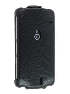 Synthetic Leather Flip Case for Sony Ericsson Xperia neo MT15i - Black