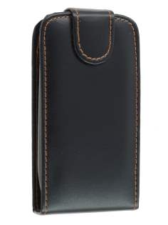 Synthetic Leather Flip Case for Nokia C7 - Black