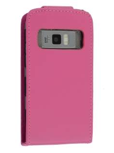 Synthetic Leather Flip Case for Nokia C7 - Pink
