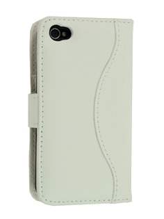 TS-CASE Genuine Leather Wallet Case for iPhone 4/4S - Cream