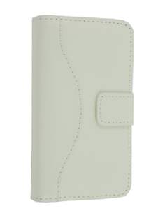 TS-CASE Genuine Leather Wallet Case for iPhone 4/4S - Cream