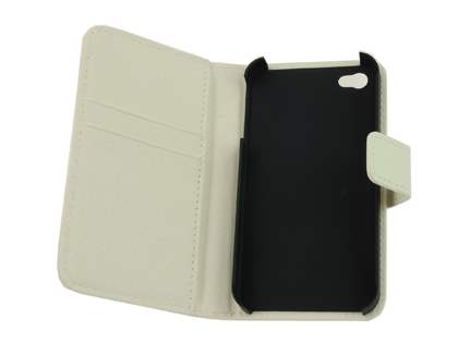 TS-CASE Genuine Leather Wallet Case for iPhone 4/4S - Cream