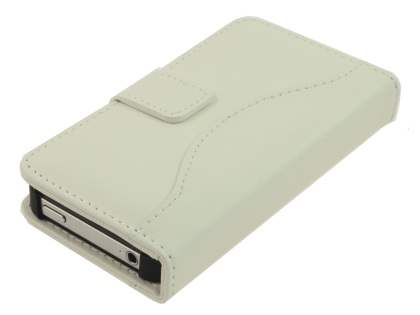 TS-CASE Genuine Leather Wallet Case for iPhone 4/4S - Cream