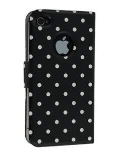 Vintage Inspired Lacquered Slim Synthetic Leather Portfolio Case for iPhone 4/4S