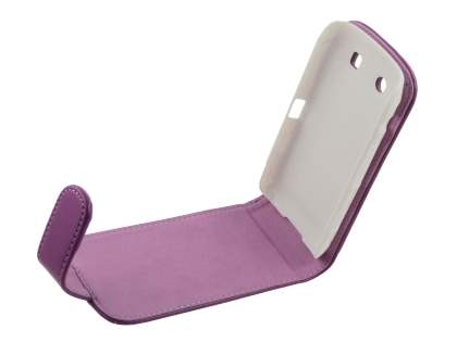 BlackBerry Torch 9860 Synthetic Leather Flip Case - Purple