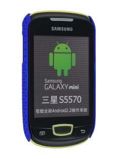 Samsung S5570 Galaxy Mini Slim Mesh Case - Ocean Blue