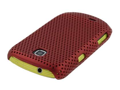 Samsung S5570 Galaxy Mini Slim Mesh Case - Burgundy Red