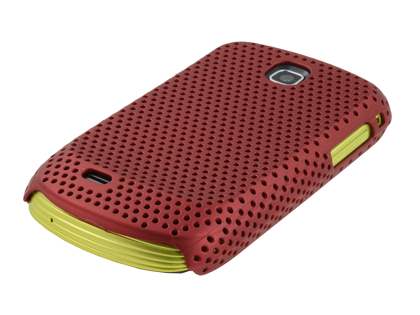 Samsung S5570 Galaxy Mini Slim Mesh Case - Burgundy Red