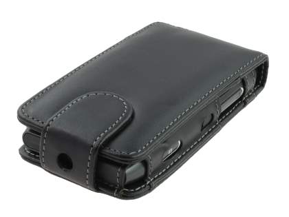 Synthetic Leather Flip Case for Nokia N8 - Black