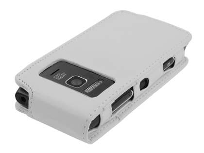 Synthetic Leather Flip Case for Nokia N8 - White