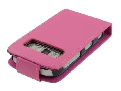 Synthetic Leather Flip Case for Nokia C7 - Pink